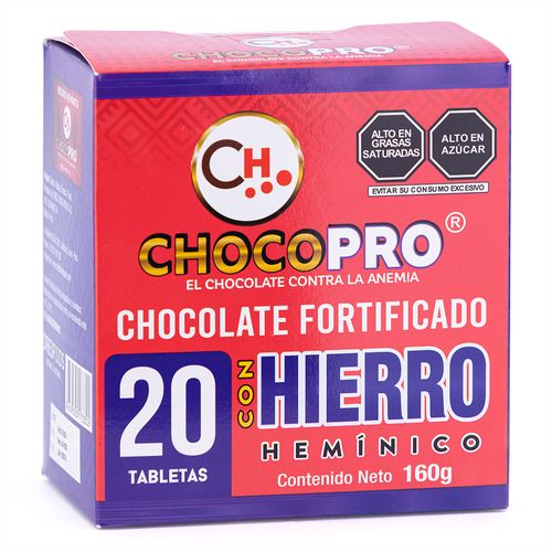 Chocolate fortificado con hierro 160G Chocopro