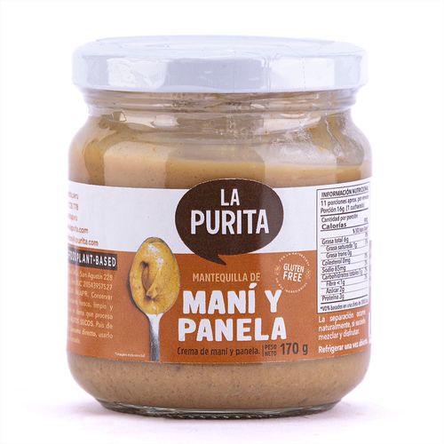 Mantequilla de Maní y Panela La Purita Verdad 170 g