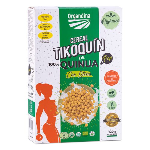 Cereal Pop de Quinua con Stevia Organdina 120 g