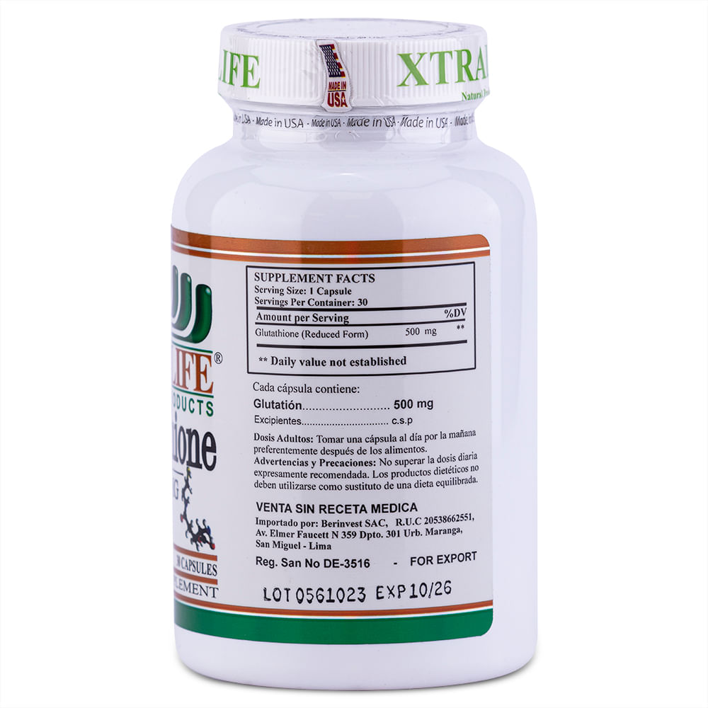Glutathione 500mg Xtralife