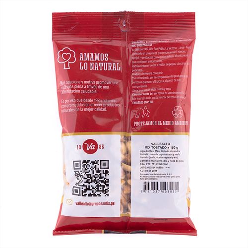 Mix de Nueces Tostadas Vallealto 150 g