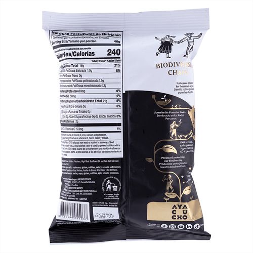 Hojuelas de Papas Nativas Amarillas Tiyapuy 40 g