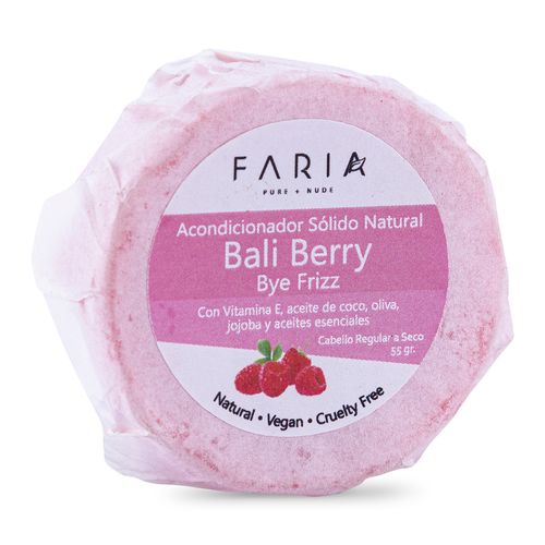 Acondicionador Sólido de Frutos Rojos, Coco y Vainilla Faria 1 und