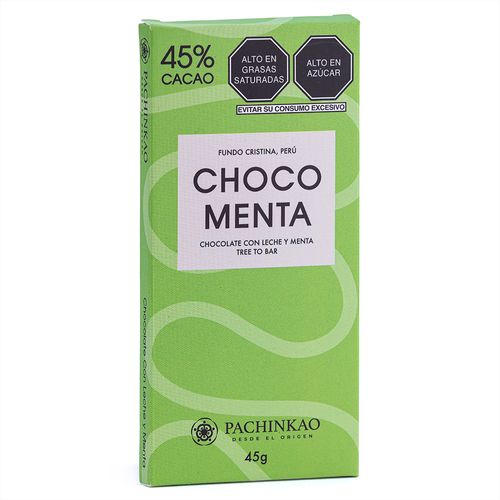 Choco Menta 45% cacao x 45gr Pachinkao