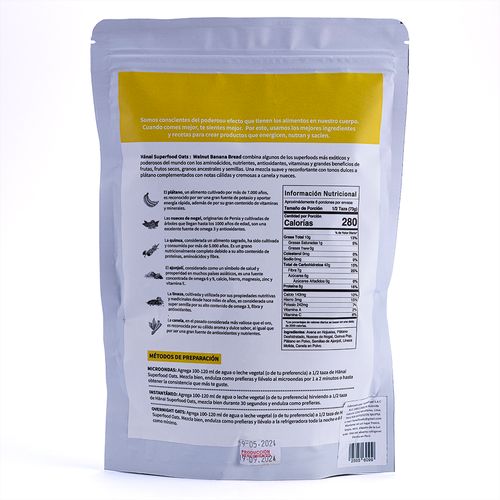 Mix avena walnut banana bread 415g hanai