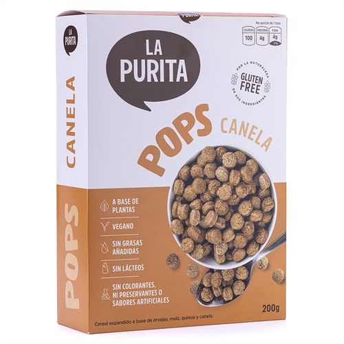 Cereal Pop's de Maíz y Canela La Purita Verdad 200 g