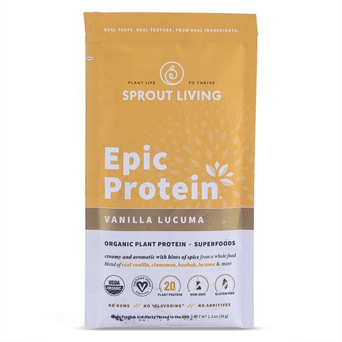 Proteína Vegana Epic sin Gluten de Vanilla y Lúcuma Sprout Living 35 g