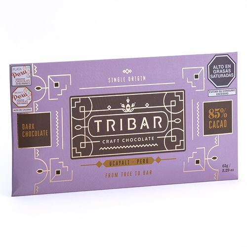 Chocolate Dark Origen Ucayali 85% Cacao Tribar 65 g