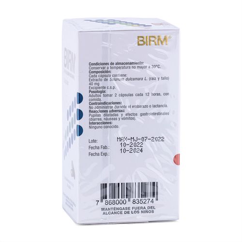 Cápsula Birm Inmonomodulador 40mg X90 Un