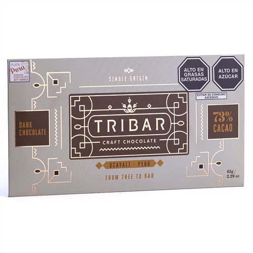 Chocolate Dark Origen Ucayali 73% Cacao Tribar 65 g