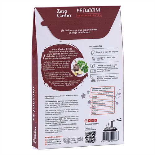 Fetuccini Zero Carbo 270 g