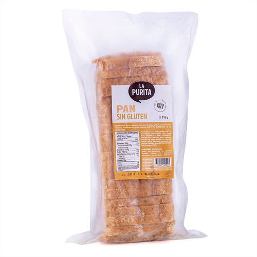 Pan de Molde sin Gluten La Purita 710 g