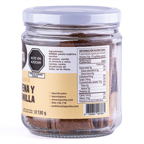 Galletas de Vainilla La Purita Verdad 130 g