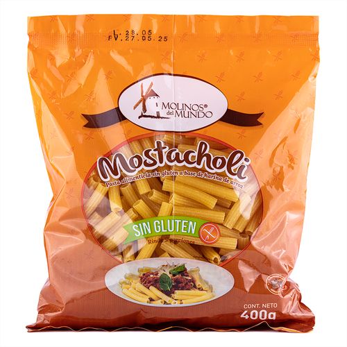 Pasta Mostacholi 400gr Molinos del Mundo