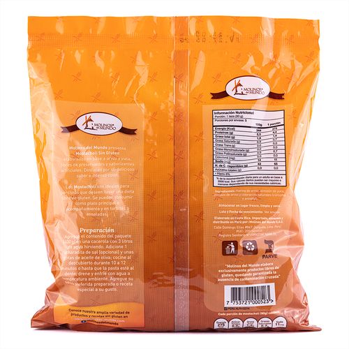 Pasta Mostacholi 400gr Molinos del Mundo