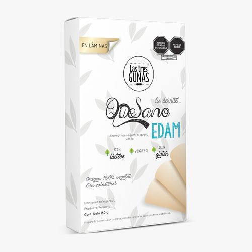 QueSano estilo Edam en láminas   180 g Las Tres Gunas