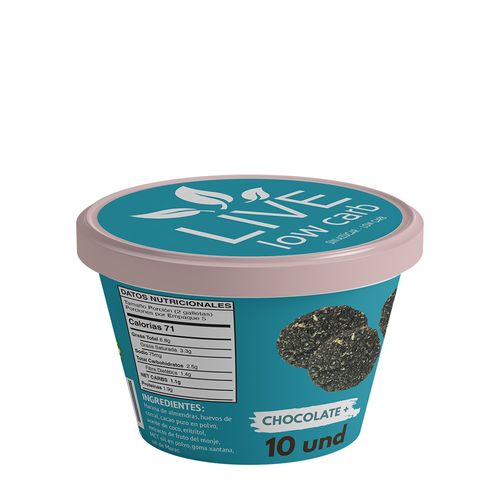 Mini choco cookies keto pote Bambu x10und live lowcarb