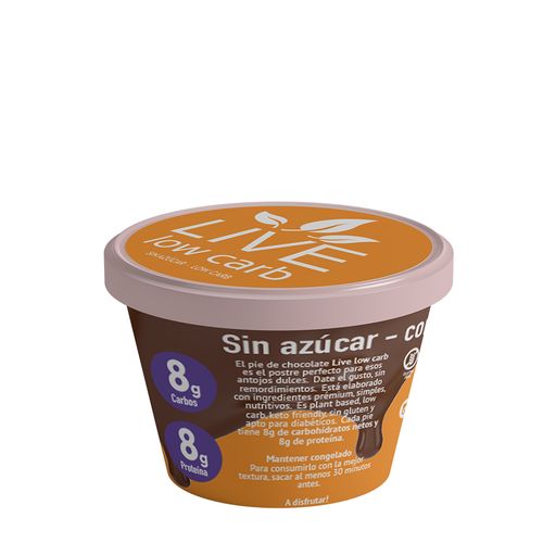 Pie de chocolate vegano Pote Bambu 1 unidad live lowcarb