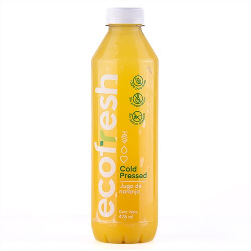 Jugo Cold Pressed De Naranja Ecofresh 475 ml