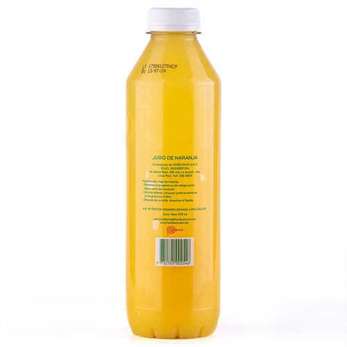 Jugo Cold Pressed De Naranja Ecofresh 475 ml