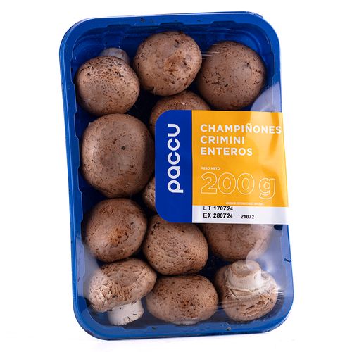 Champiñón  Crimini Entero Fresco Paccu 200 gr