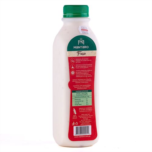 Yogurt Frutado De Fresa Mantaro 1 L