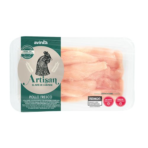 Strips de pechuga de pollo Artisan  kg