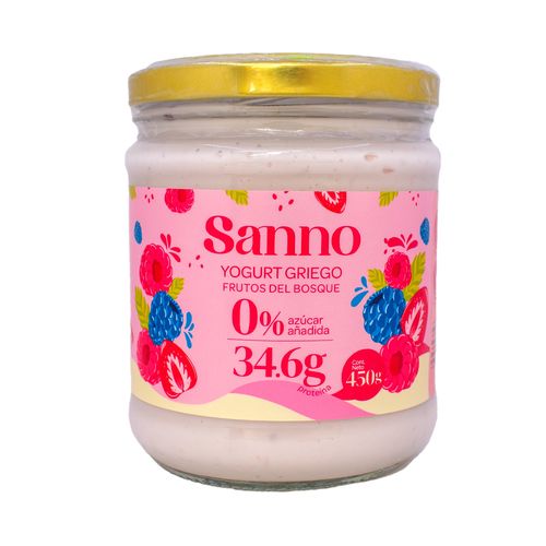 Yogurt Griego Frutos del Bosque Sanno 450 g