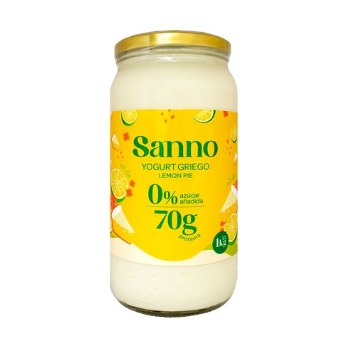 Yogurt Griego Probiotico Semi descremado Lemon Pie 1kg Sanno