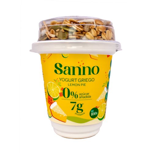 Yogurt Griego Lemon Pie con granola 100gr Sanno