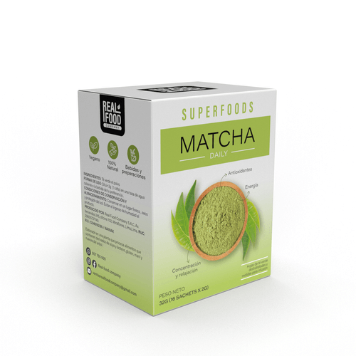 Té verde Matcha caja 16 sachets Real Food Company
