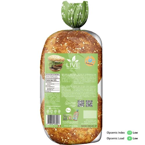 Pan Burger Gluten Free Live Low Carb 4 und
