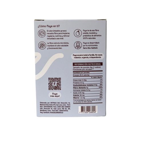 Mezcla digestiva  alta en fibra 56 gr version to go fluye