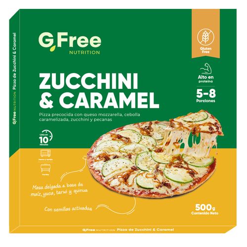 Pizza Congelada Zucchini y Caramel 500gr Gfree Nutrition