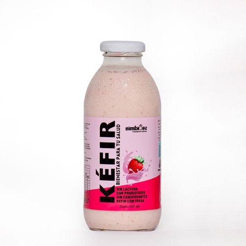 kefir de leche con fresa 500 ml Simbiose