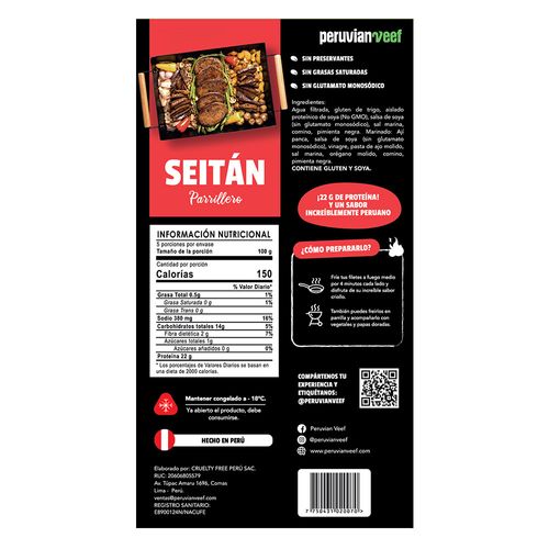 Seitán Parrillero Peruvian Veef 500 g