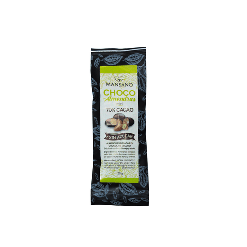 Chocoalmendras 70% Cacao Mansano 20 g