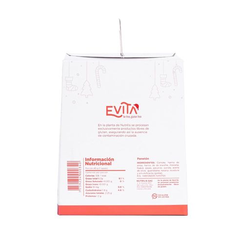 Panetón sin gluten Evita 650 g
