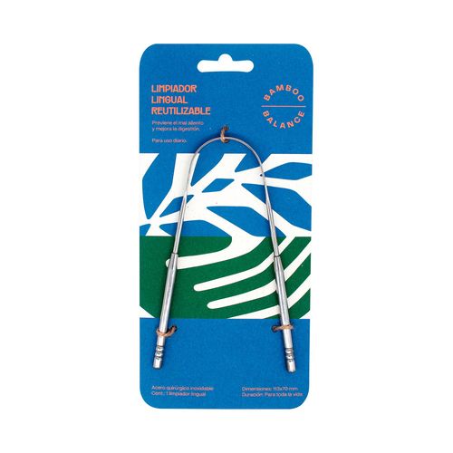 Limpiador de lengua de acero inoxidable Bamboo Balance