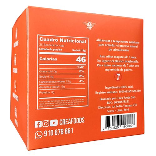 Practi Miel  Crea Foods 25 Und