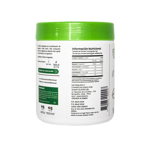 Citrato de Magnesio Smart Blends 400g