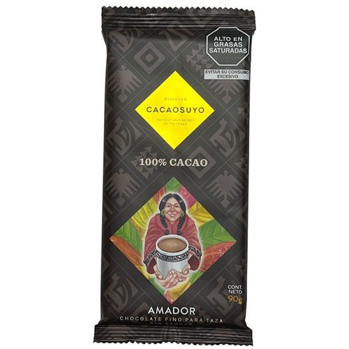 Chocolate para taza 100% Cacao Amador 90 g