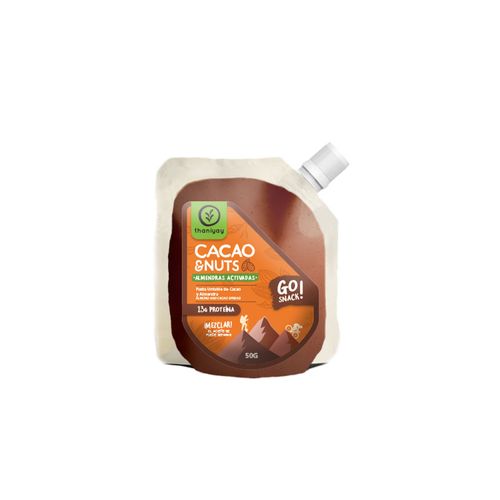 Pasta Untable de Almendras Activadas Cacao y Panela Natural Chocoalmendra Thaniyay Doypack 50 g