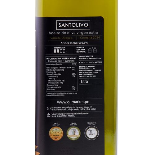 Aceite de Oliva extra virgen Santolivo 1lt