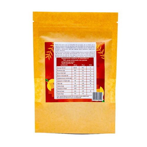 Aguaymanto grageado con chocolate 70% de Cacao Endulzado con Panela