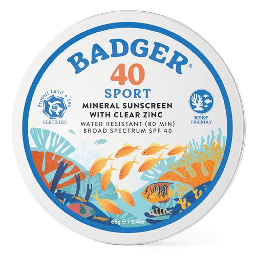 Bloqueador solar mineral SPF 40 en lata Badger