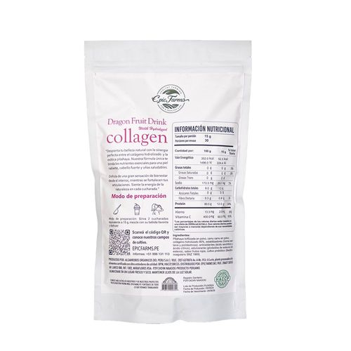 Colágeno Dragon fruit drink Epic Farm 450 g