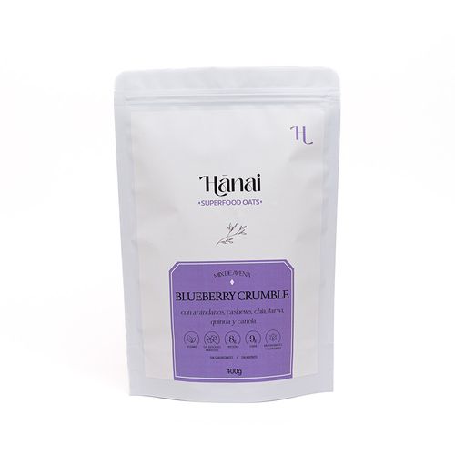 Mix de Avena Sabor Blueberry Crumble Hanai 415g