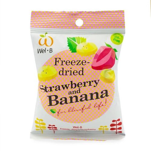 Platanos y Fresas Deshidratados Wel B 16g