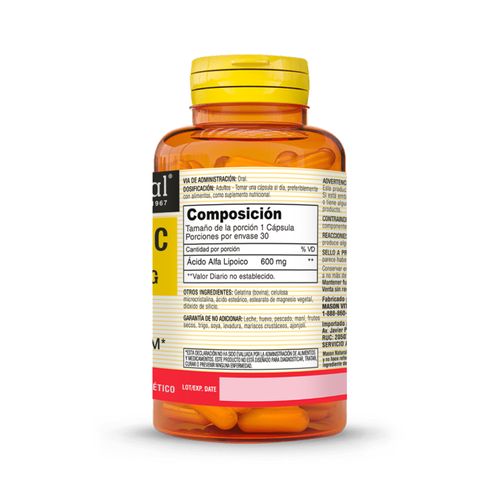 Alpha Lipoic Acid 600mg Mason 30cap